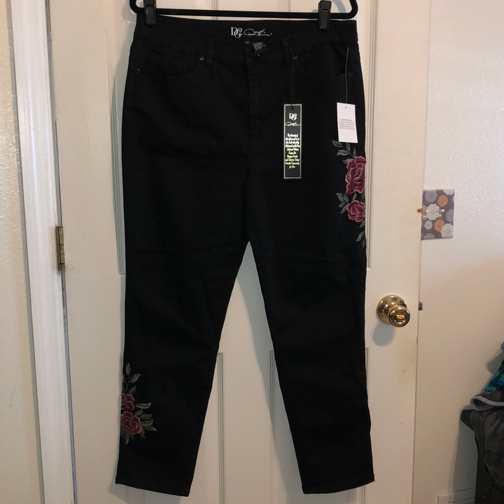 Diane Gilman jeans, NWT, size 14P, black